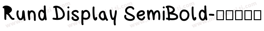 Rund Display SemiBold字体转换